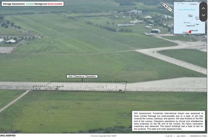 Fua'amotu International Airport in Tonga as seen from a New Zealand Defence Force P-3 Orion...