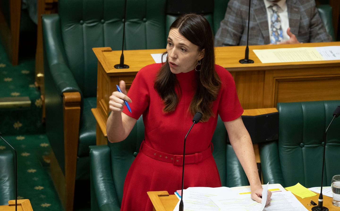 Prime Minister Jacinda Ardern at the first Question Time of the year in Parliament. Photo: Mark...