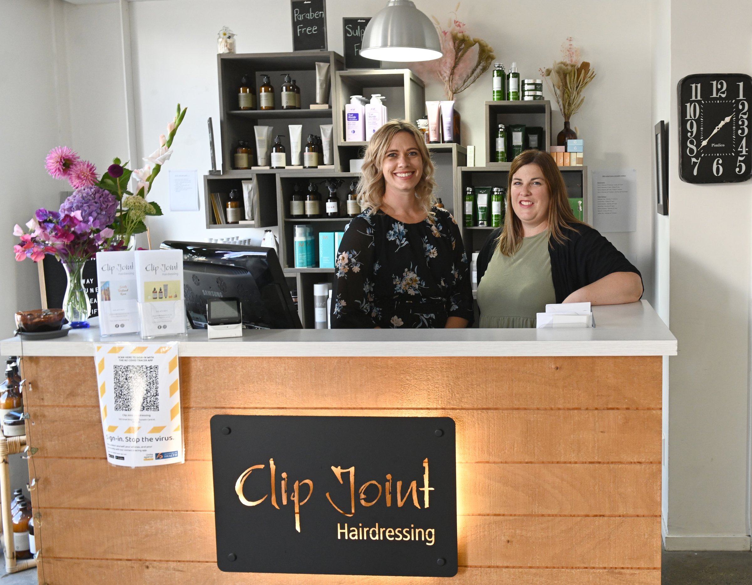 Clip Joint Hairdressing co-owners Loren Westhead (left) and Melissa Coward have been acknowledged...