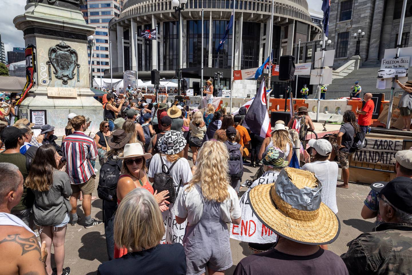 A variety of speakers have addressed crowds during the Wellington, but opposition to Covid-19...