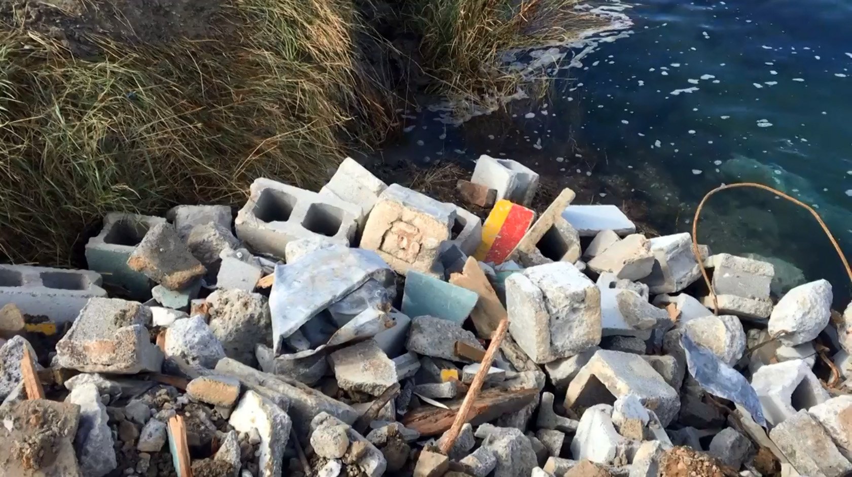 Construction material was dumped in the Clutha River near Balclutha in 2021. PHOTO: ODT FILES