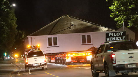 The top half of the building is on the move. Photo: Star Media