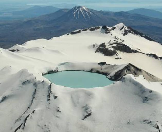 The crater lake at Mt Ruapehu. File photo: NZ Herald