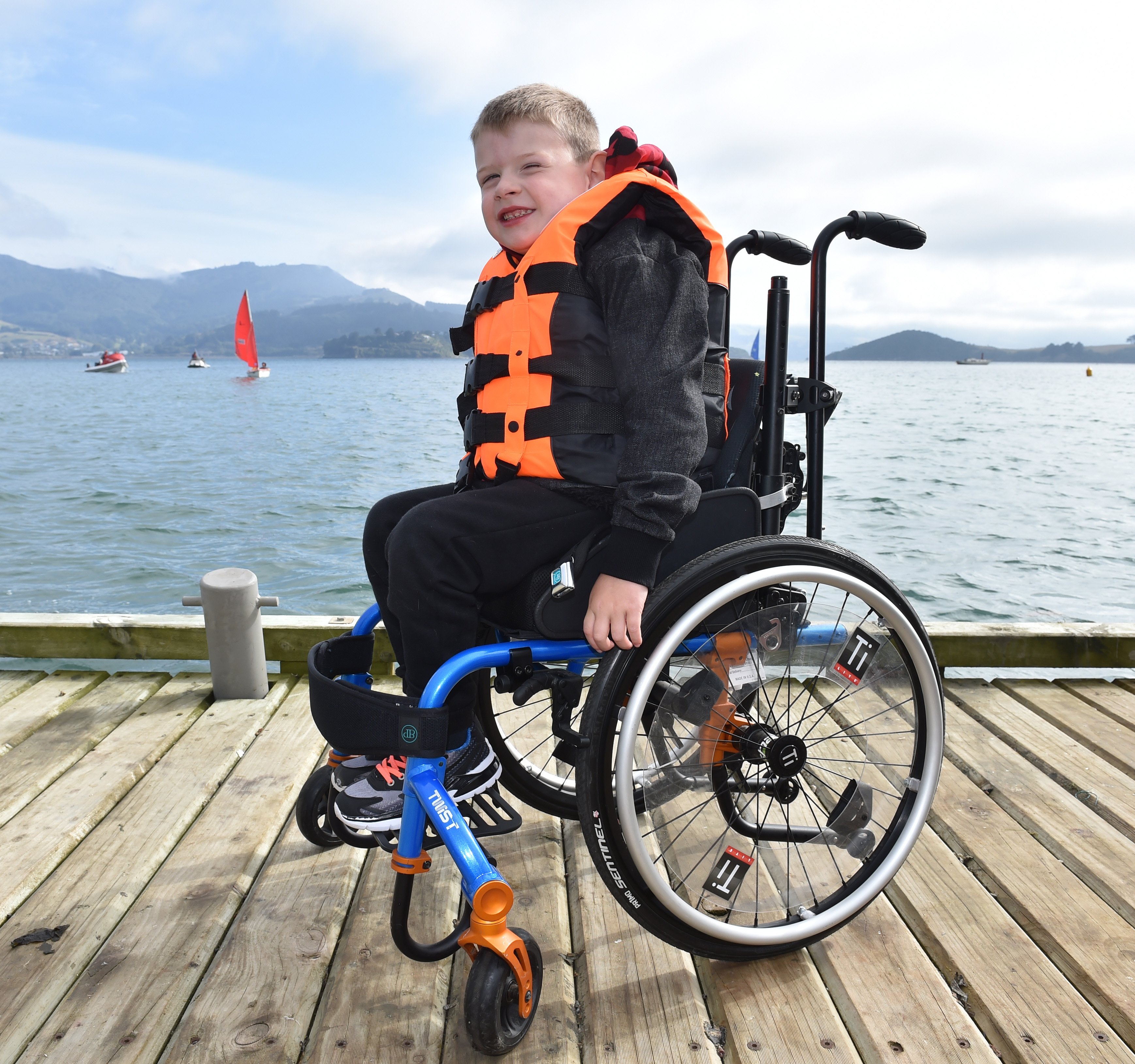 Harrison Carter is excited about the prospect of getting out on the water in a boat at Broad Bay,...