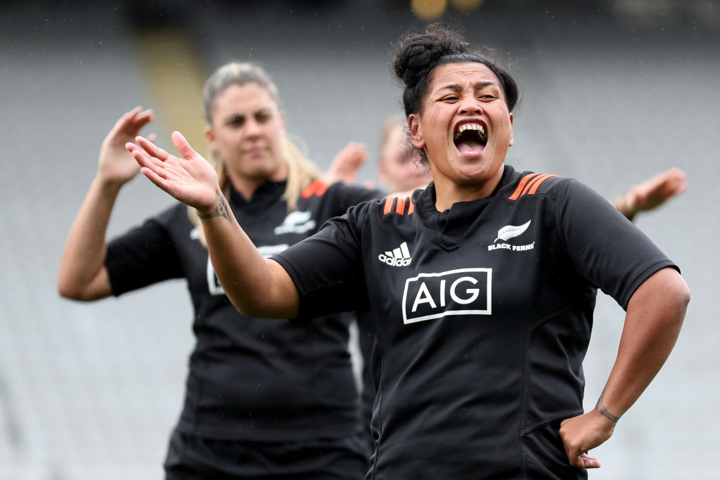 Te Kura Ngata-Aerengamate (front) performing a haka. She says her non-selection was the final...