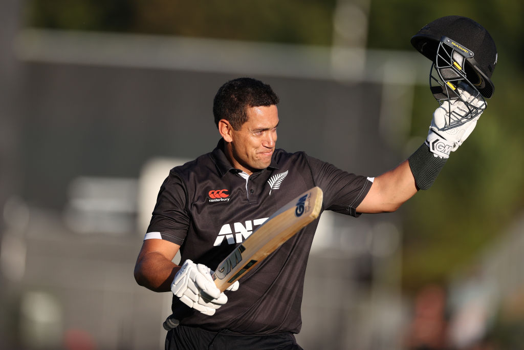 Ross Taylor leaves the field after being dismissed in his final international cricket match, at...