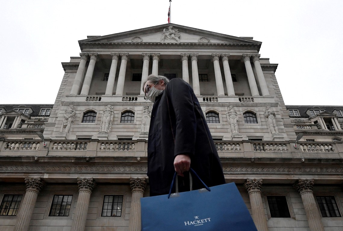 A man walks past the Bank of England in London. File photo: Reuters A man walks past the Bank of England in London. File photo: Reuters