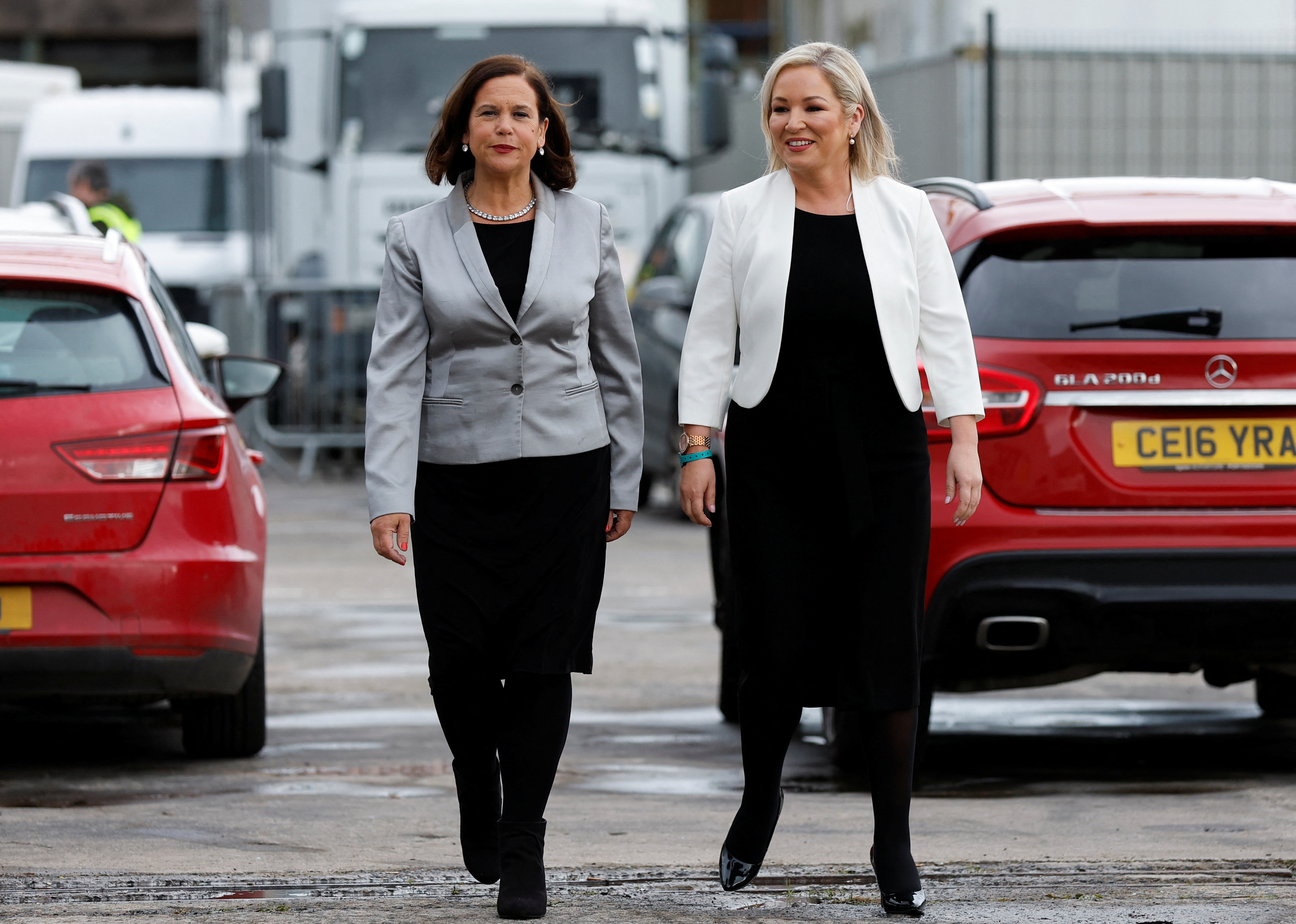Sinn Fein deputy leader Michelle O'Neill and party leader Mary Louise McDonald. Photo: Reuters