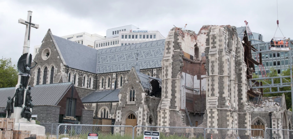 The cathedral was severely damaged in the 2011 Christchurch earthquake. Photo: Star News