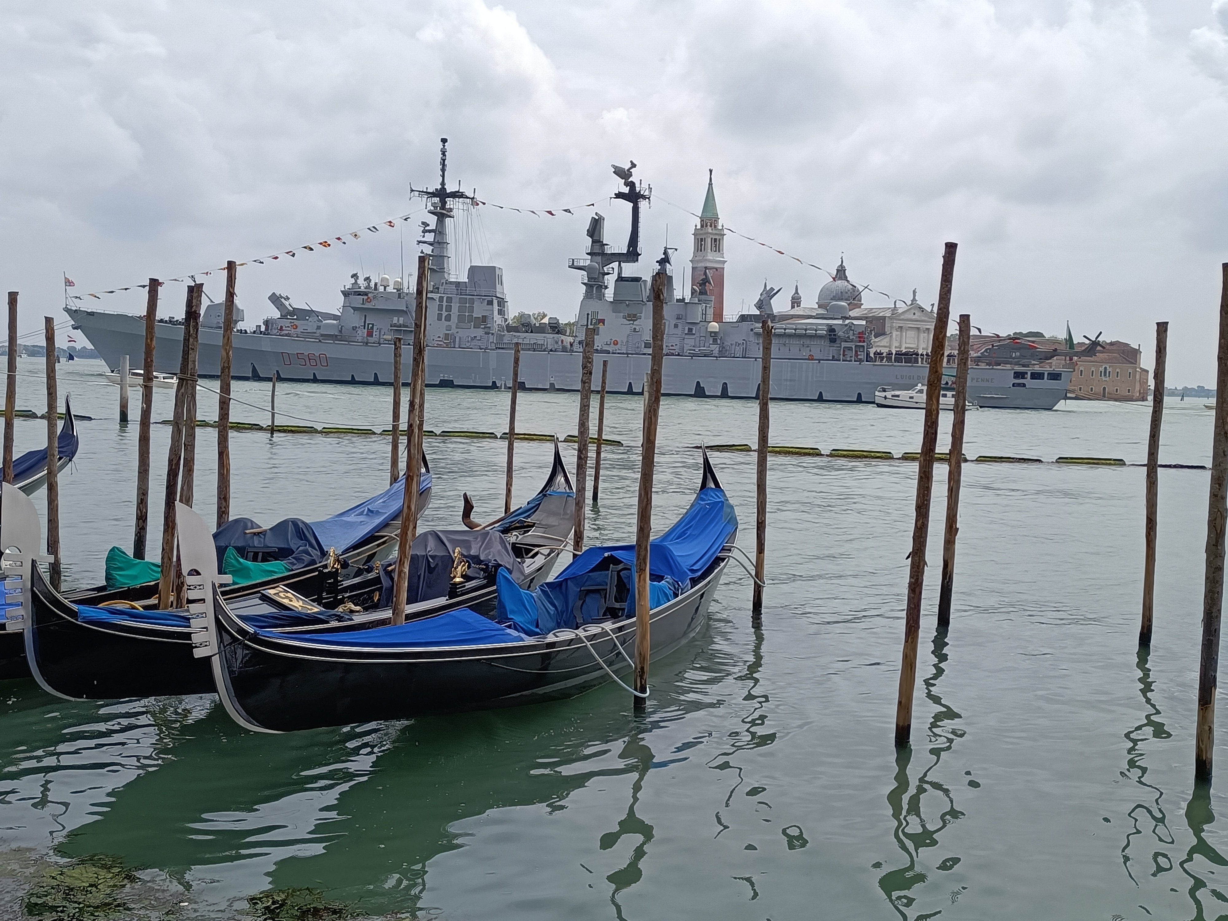 Gondolas and the Italian navy. PHOTOS: SUPPLIED