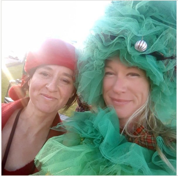 Lisa Scott (right) and her work-sister-wife Sonia. Photo: supplied