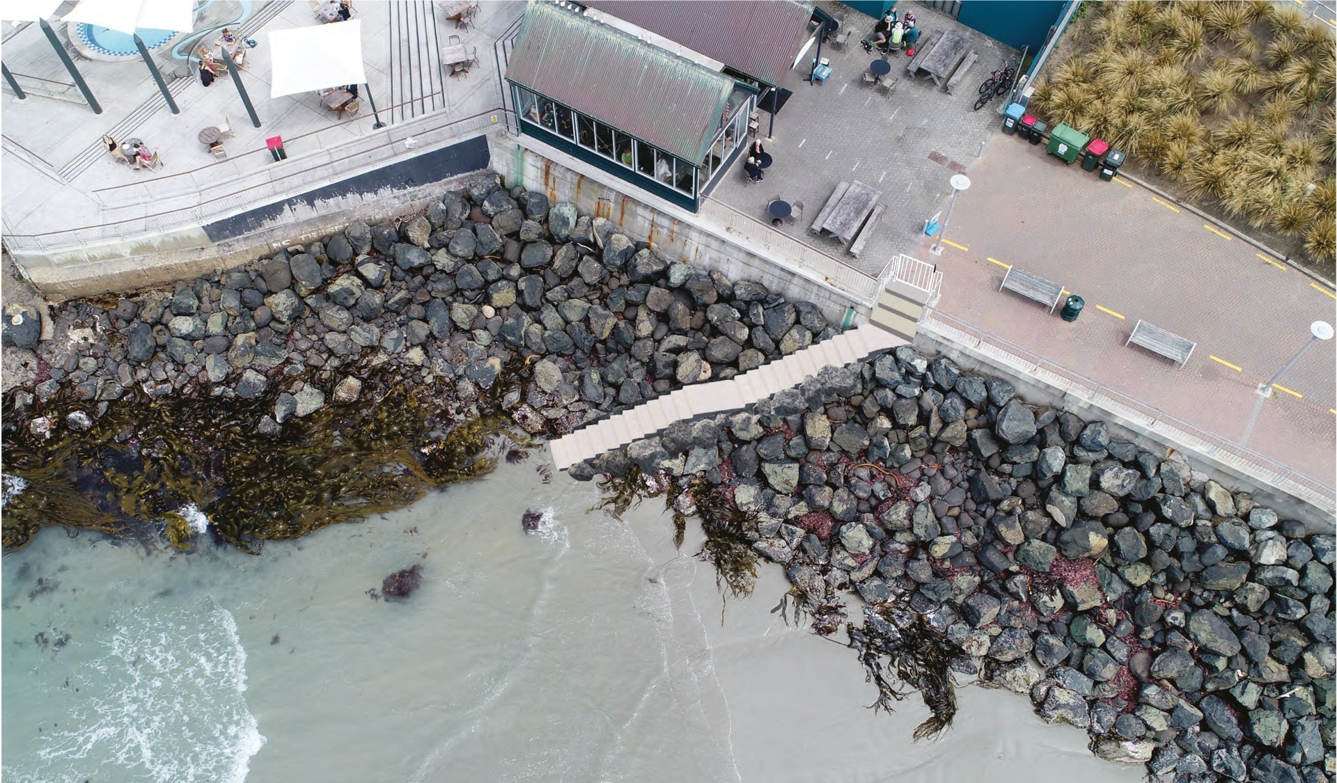 The new stairs planned at St Clair Beach. IMAGE: SUPPLIED