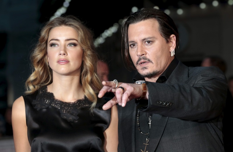 Johnny Depp and former wife Amber Heard. Photo: Reuters