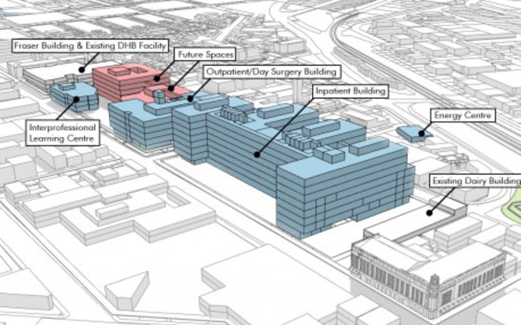 The plan for the new Dunedin Hospital. Image: Supplied