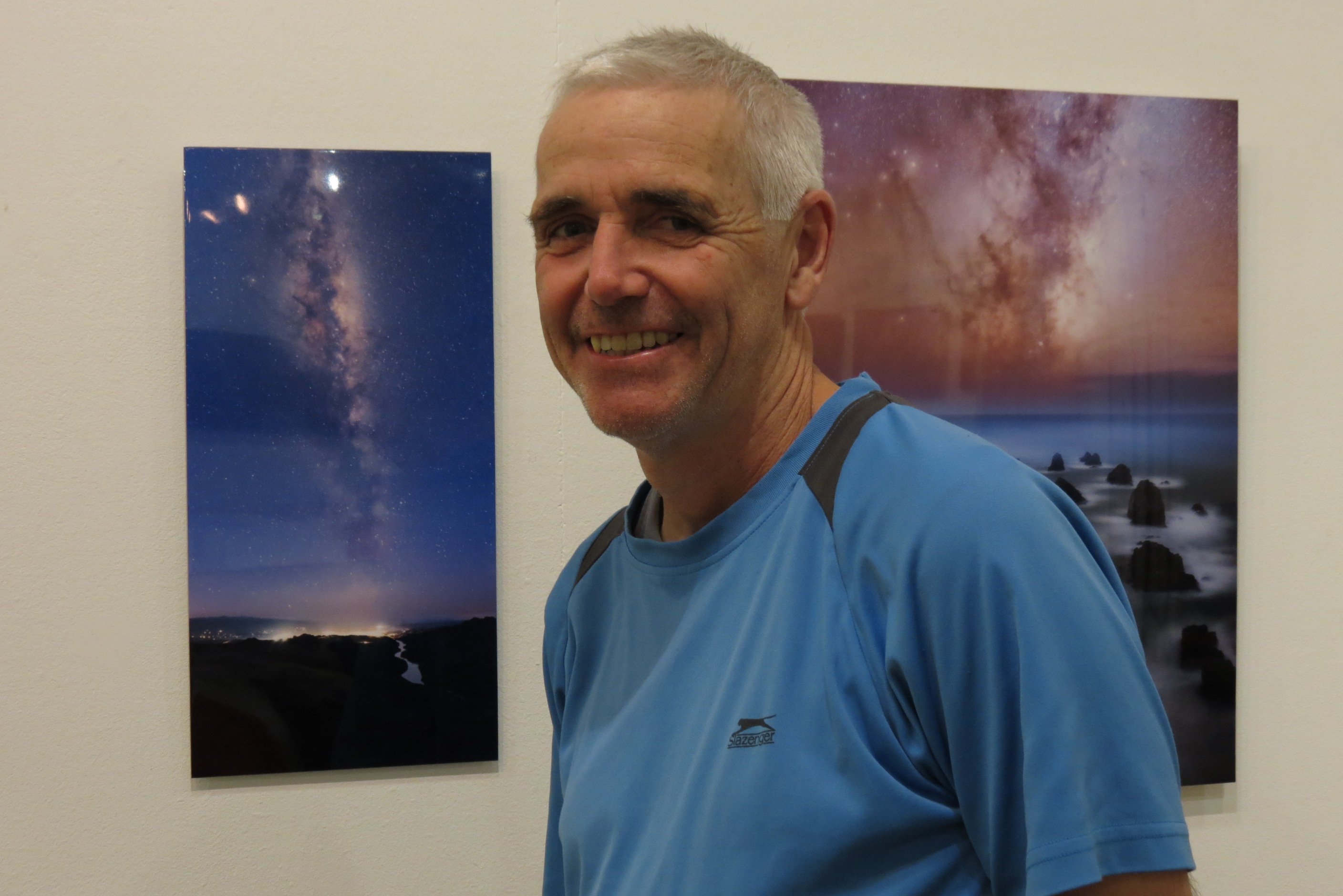 Winterstellar Charitable Trust chairman Andy Davey with one of his own images, photographed from...