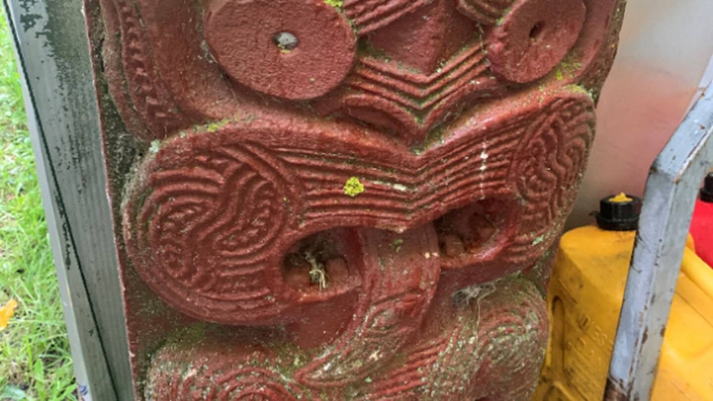 The carving allegedly stolen from the Kaiapoi Pā. Photo: Supplied