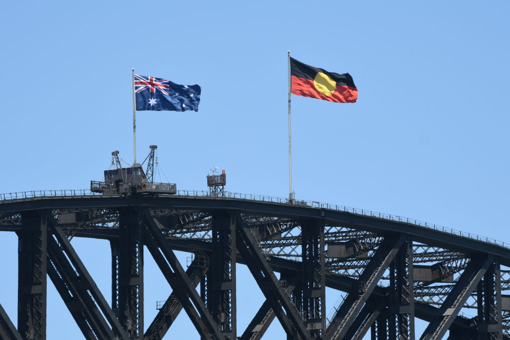 The flag is often flown on on the bridge for days of Aboriginal significance, such as pictured on...