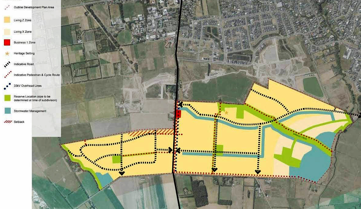 The subdivision plan for Lincoln. The original Chudleigh homestead on the land would be retained....