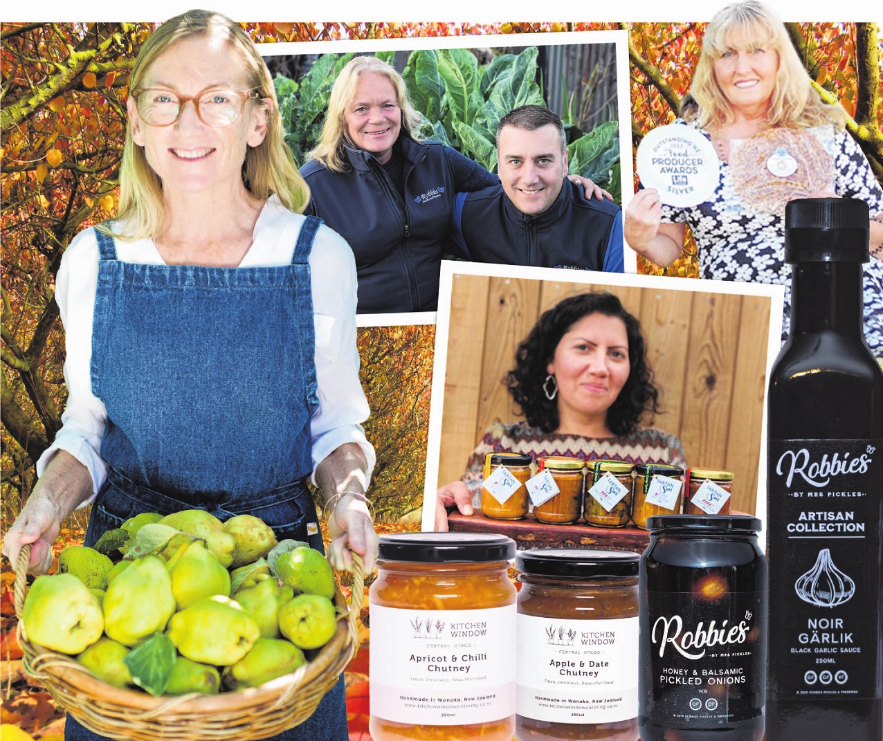 Clockwise from left, Anna Cameron loves picking her own fruit for her preserves; Josie Robinson,...