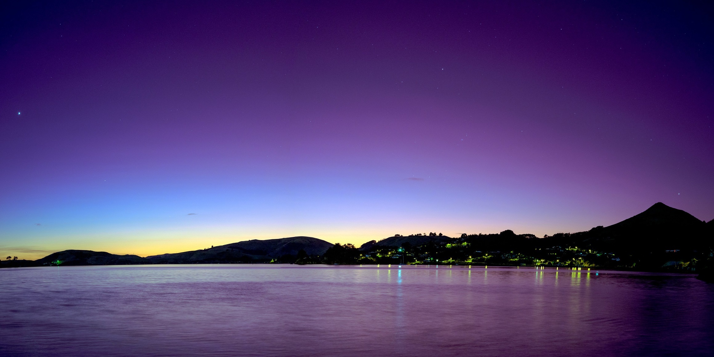 Purple sunrise over Otago Peninsula. PHOTO: IAN GRIFFIN