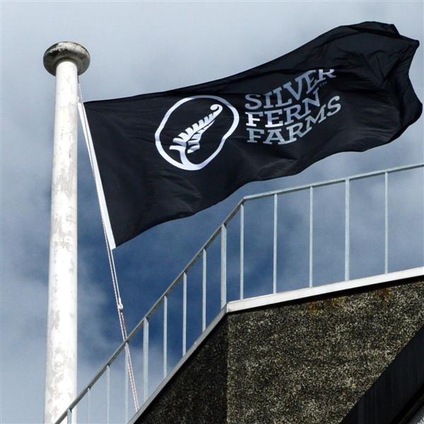The Silver Fern Farms flags flies from the roof of the former Dunedin Chief Post Office. Photo by...