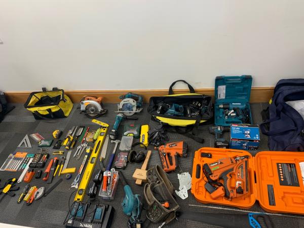 Stolen power tools recovered by police in the Queenstown area. Photo: NZ Police