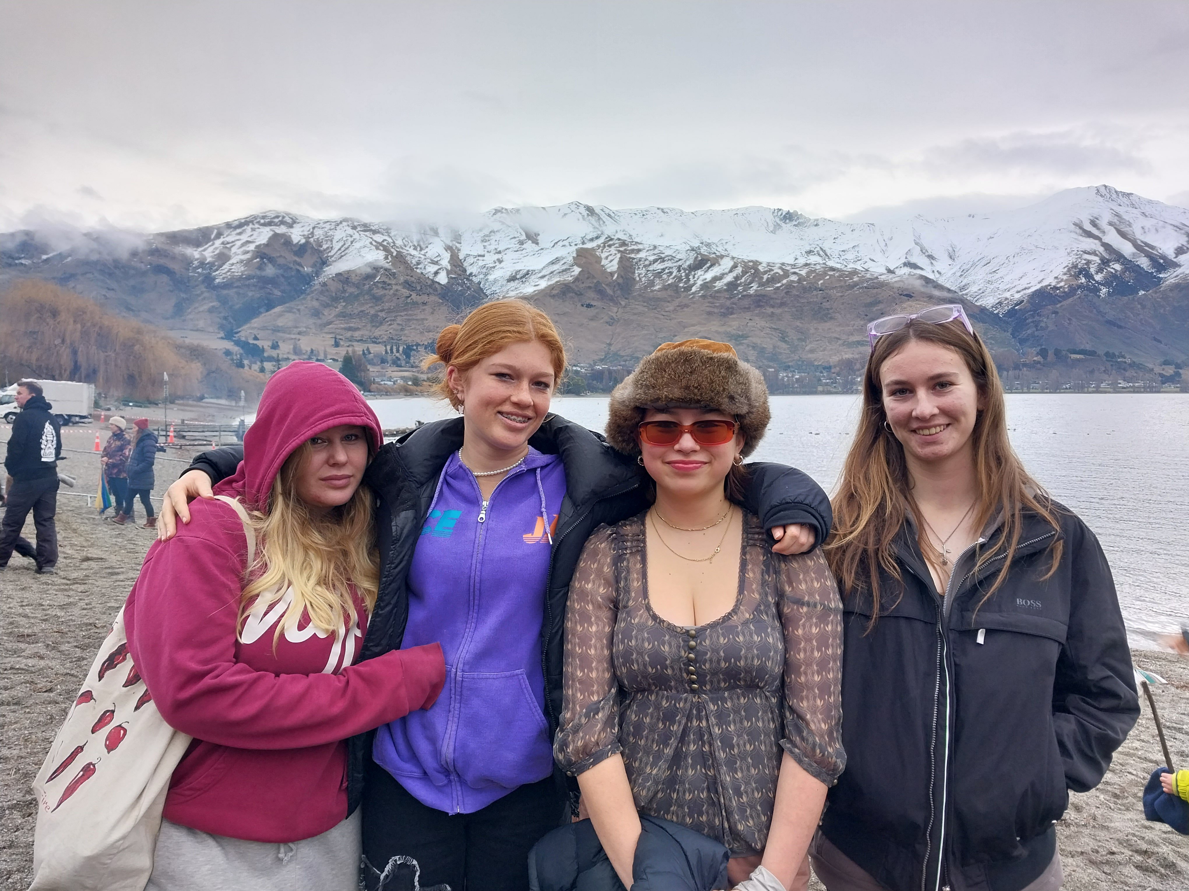 Locals (from left) Chilli Papai, Georgia Lindsay, Tivi Desouza and Olivia Rudhall enjoyed the...
