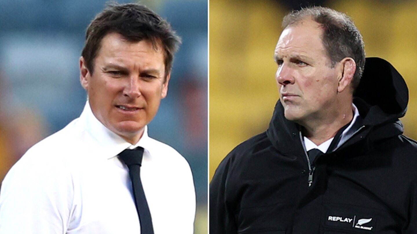 Backs coach Brad Mooar (left) and forwards coach John Plumtree have parted ways with the All...