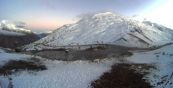 The Crown Range this morning. Photo: MetService 