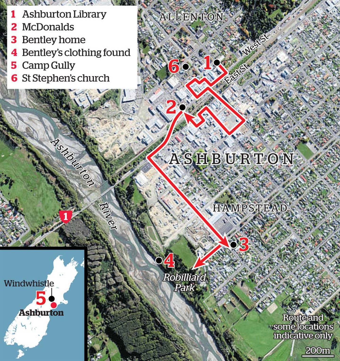 Kirsty's last known movements. Image: NZ Herald