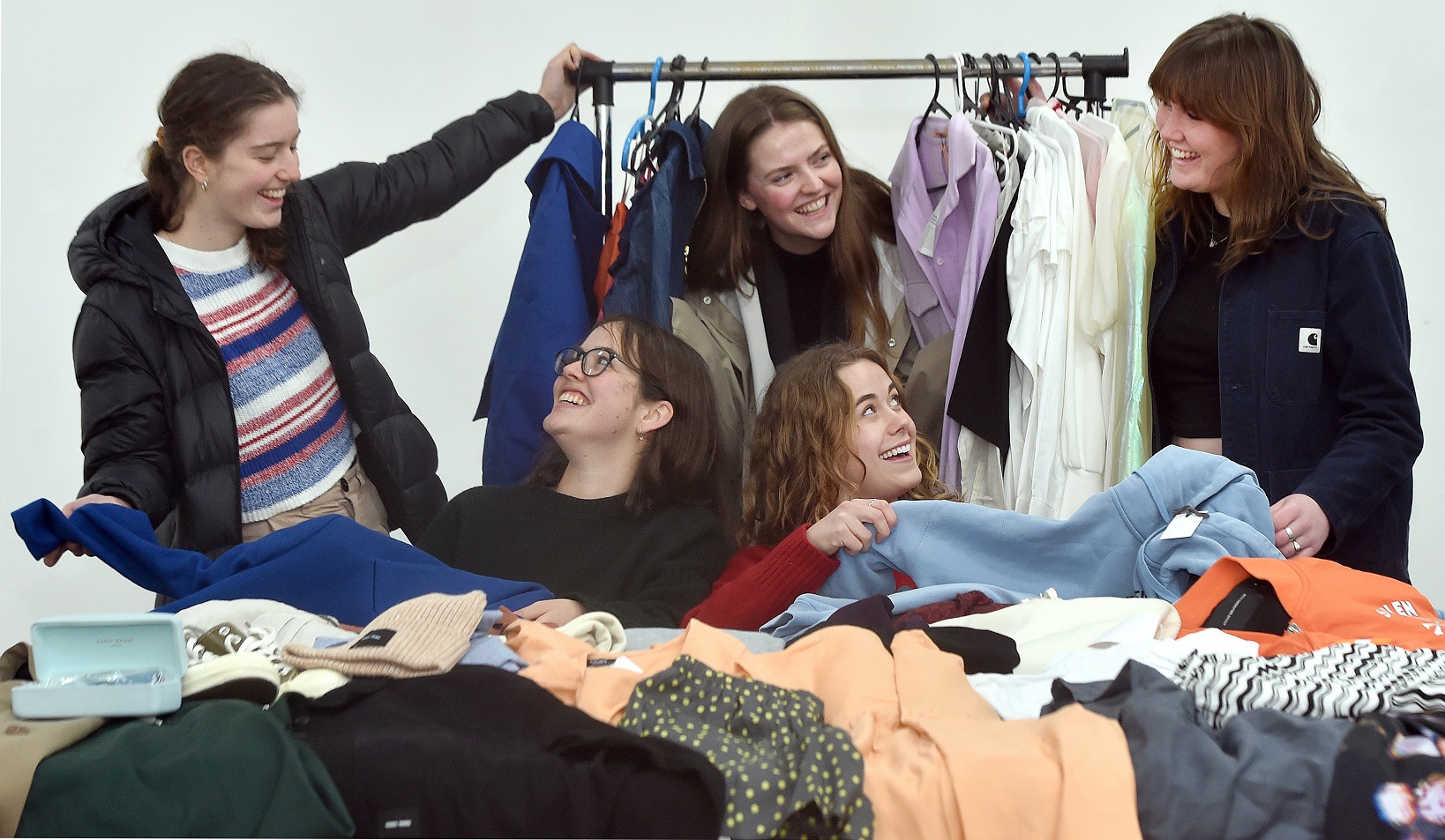 University of Otago law students (from left) Rebecca Bridgman, Carrie Wooller, Caccia Armstrong,...