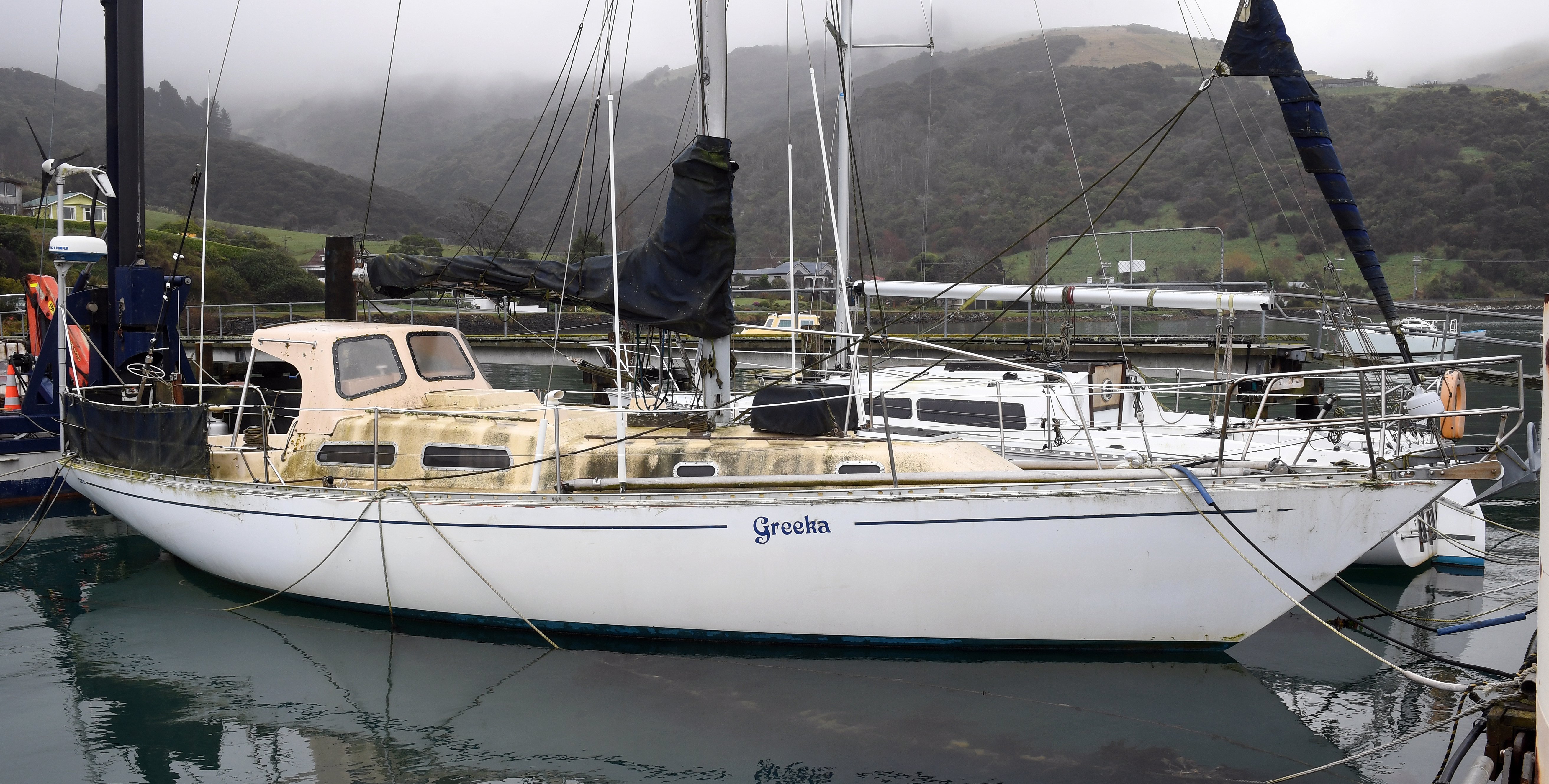 Greeka, the yacht at Deborah Bay owned by Murray Double, who was found  in the bay on Tuesday...