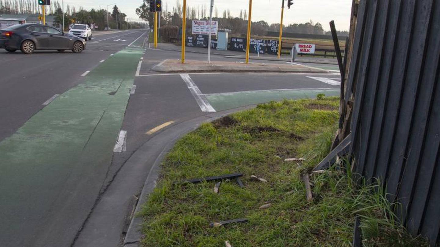 The scene after the fatal crash at the corner of Marshlands Rd and Mairehau Rd in Christchurch in...