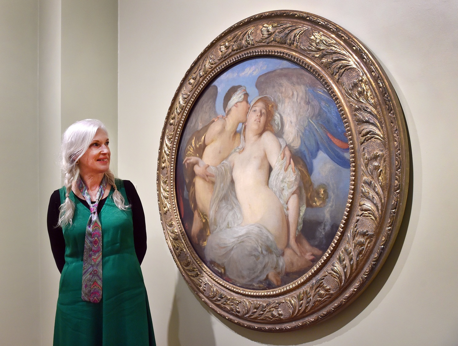 Dunedin painter Anita DeSoto looks at an old master by Solomon J. Solomon, the likes of which...