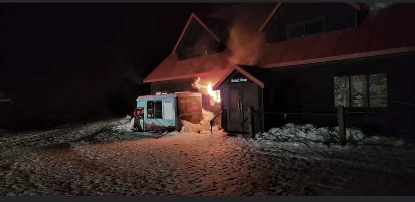 The fire occurred at Cardrona Alpine Resort early this morning. Photo: Supplied