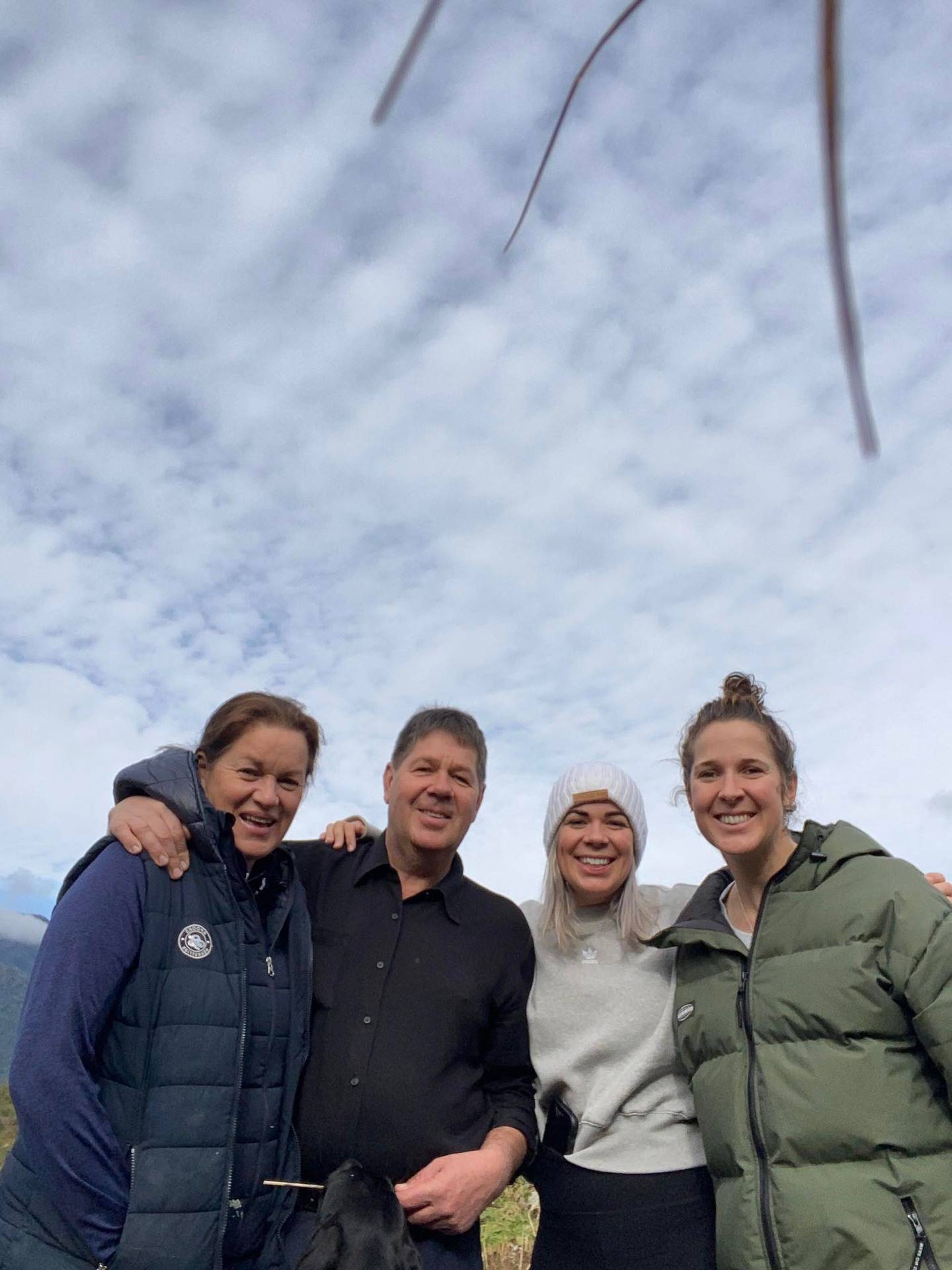 Tim Gibb with his wife Vanessa and daughters Sarah and Olivia. Photo: Supplied