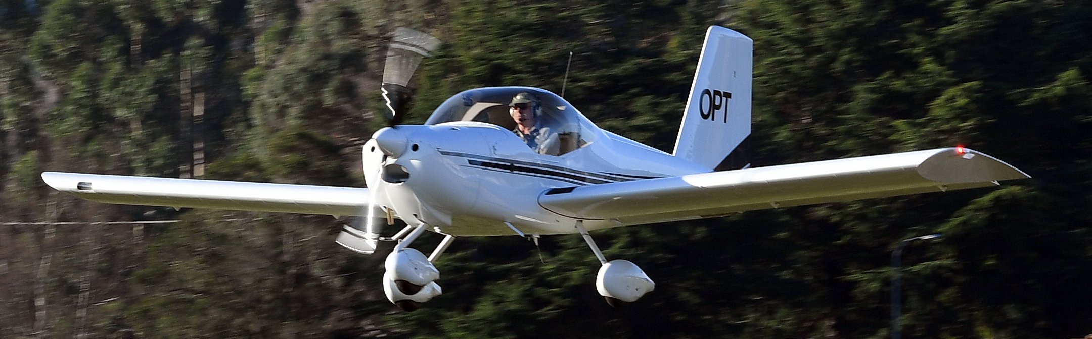 Mr Chalmers touches down in the Vans RV12 following its maiden flight.