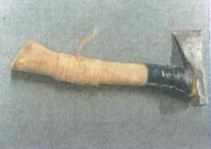 Police found Timothy Wilson with a burglary kit, drugs, cash and this hatchet. PHOTO: NZ POLICE