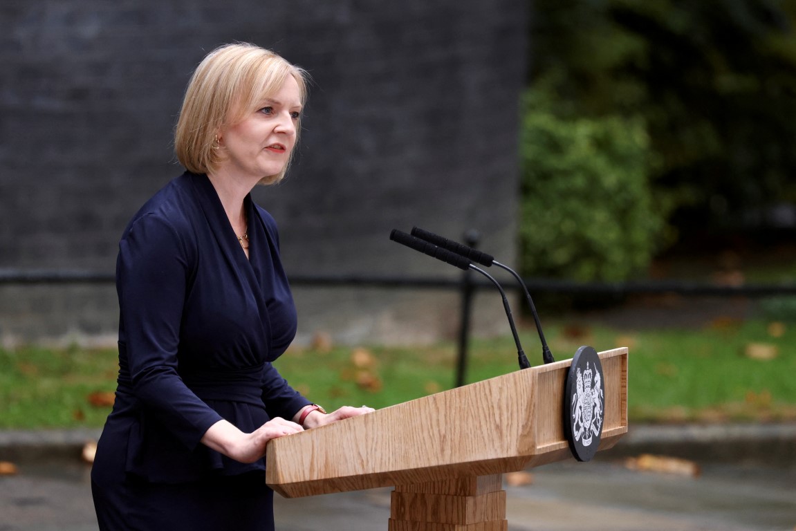 Britain's new Prime Minister Liz Truss speaks after arriving at Downing Street in London. Photo: Reuters