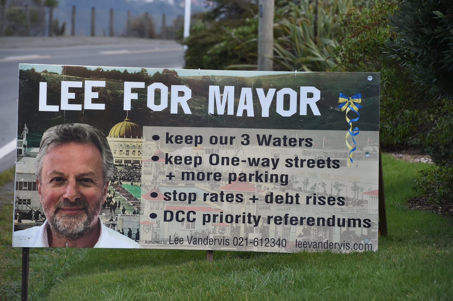 Dunedin mayoralty candidate Lee Vandervis is no fan of simplistic signage and says he tries to do...