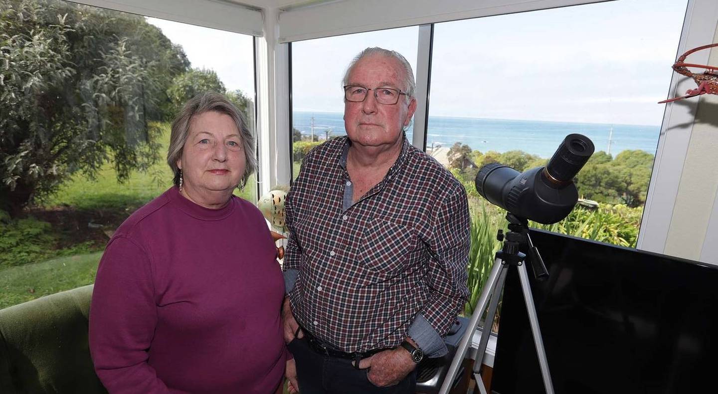 Kevin Anderson and his wife Erin watched the rescue from their home above Goose Bay. Photo: Tim Cuff Kevin Anderson and his wife Erin watched the rescue from their home above Goose Bay. Photo: Tim Cuff