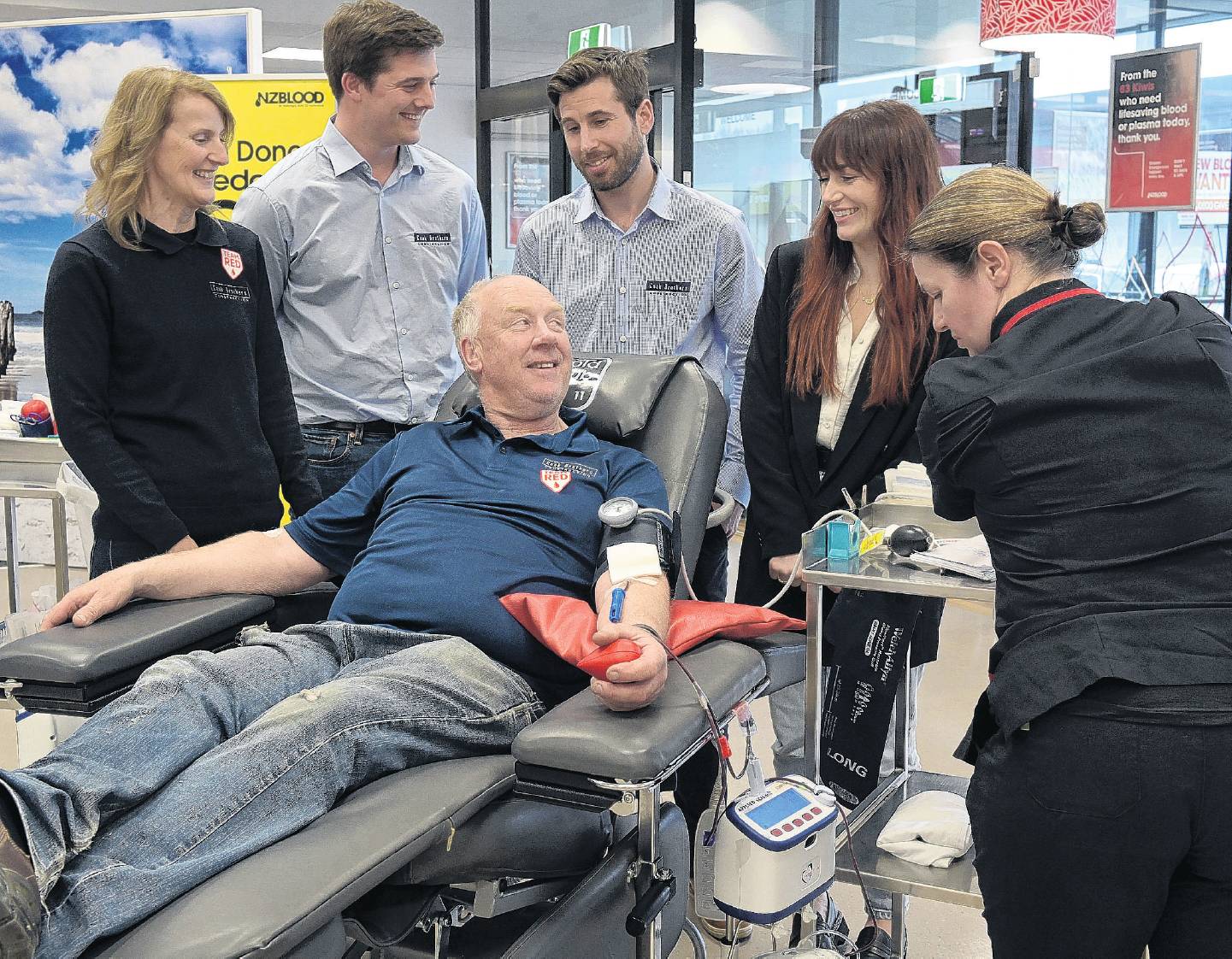 Registered nurse Sonja Texley takes blood at the New Zealand Blood Service Centre in Dunedin...