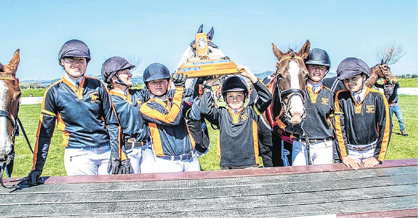 Victorious . . . The Kaiapoi Pony club team which took home the 2019 Springston Trophy. PHOTO:...