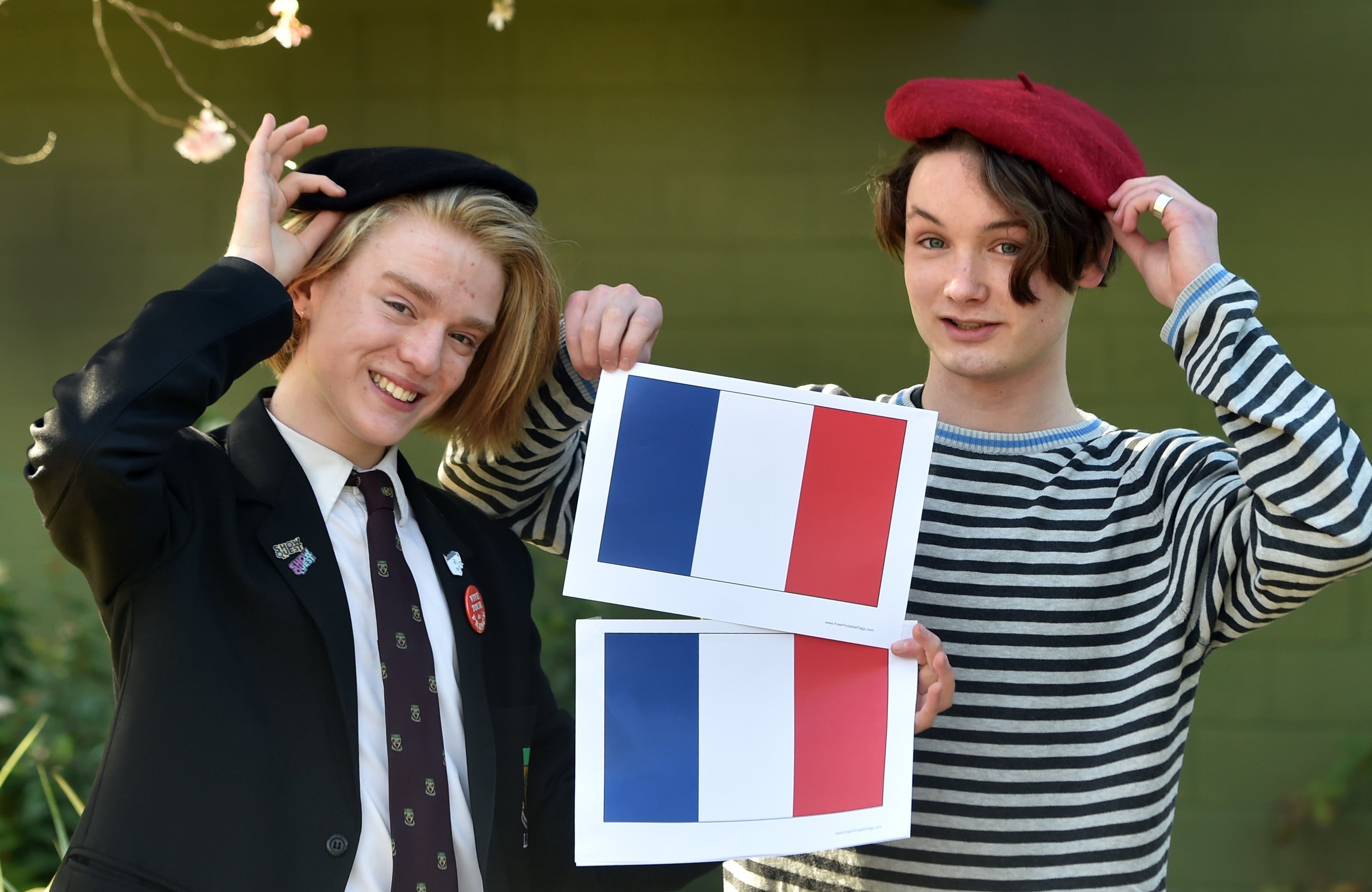 Logan Park High School pupils Bram Casey (16, left) and Arthur Howard (17) are taking part in the...