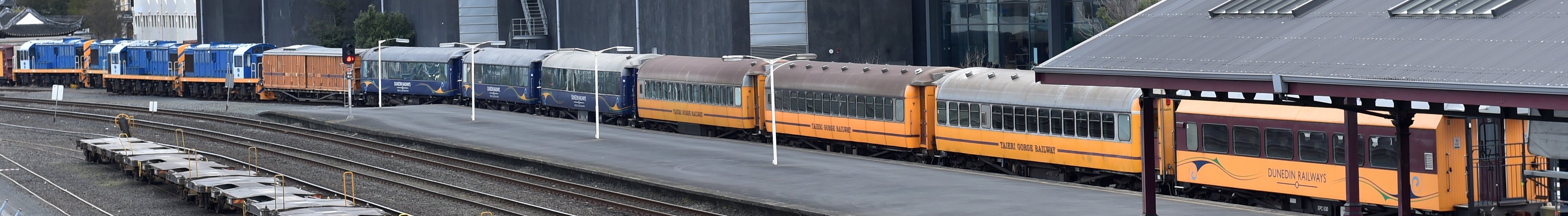 A train is ready to depart from Dunedin Railway Station yesterday. PHOTO: PETER MCINTOSH