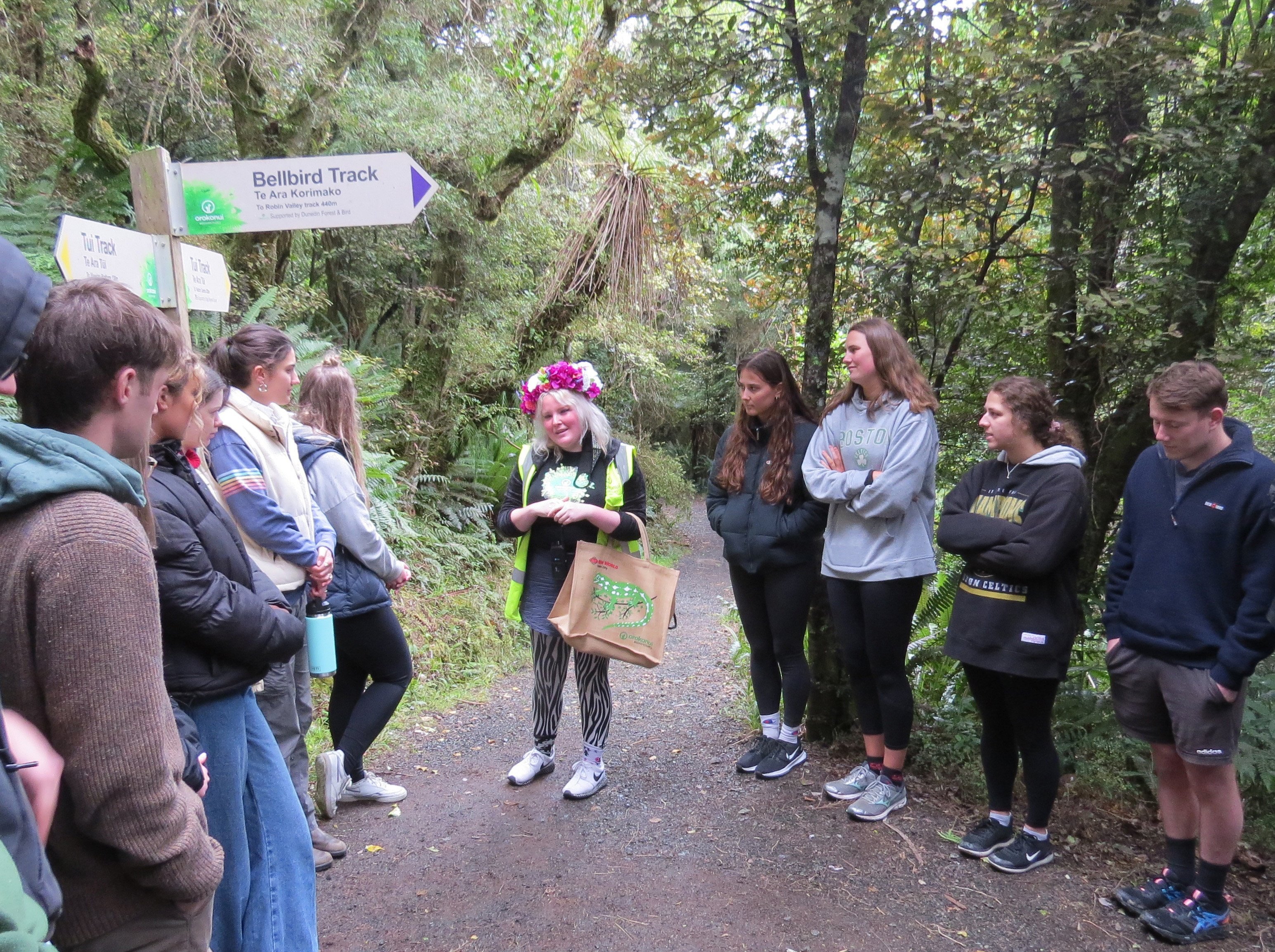 With Tahu Mackenzie in the Orokonui bush.