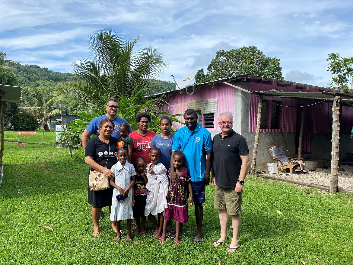 Seasonal Solutions Co-operative chief executive Shaun Fogarty (right), Vanuatu operations manager...