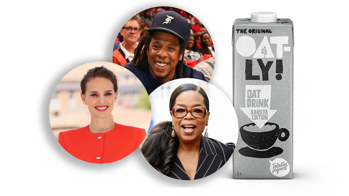 Oatly is backed by Oprah Winfrey, Natalie Portman and Jay Z. Photos: Getty Images