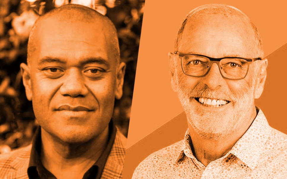 Final Auckland Mayor results confirm Wayne Brown (right) decisively beat Efeso Collins. Photo: RNZ