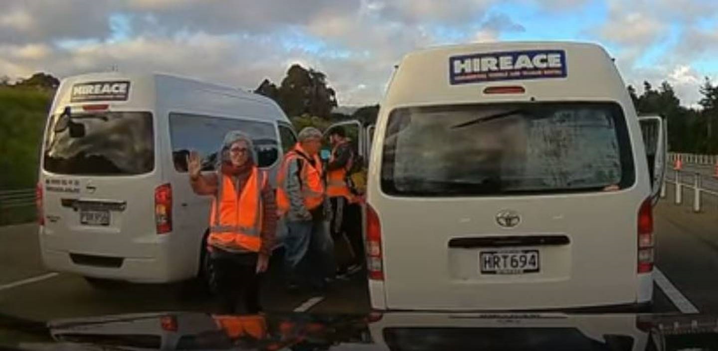 This woman's hand was not enough to stop the disgruntled motorist. PHOTO: SUPPLIED
